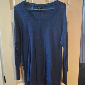 Dark Blue Longsleeve Top Hi-Low